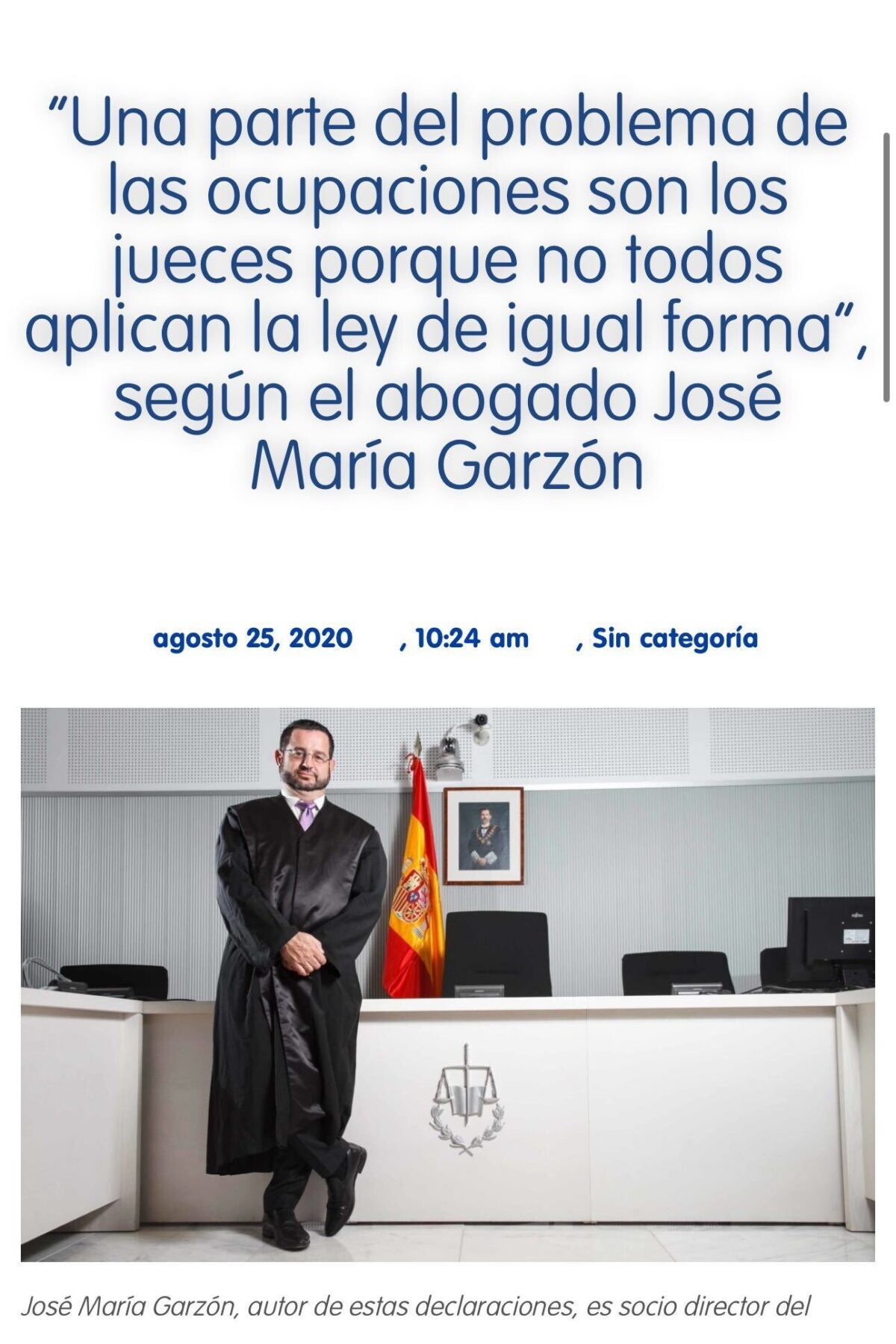 JOSE MARIA GARZON Y LAS OCUPACIONES
