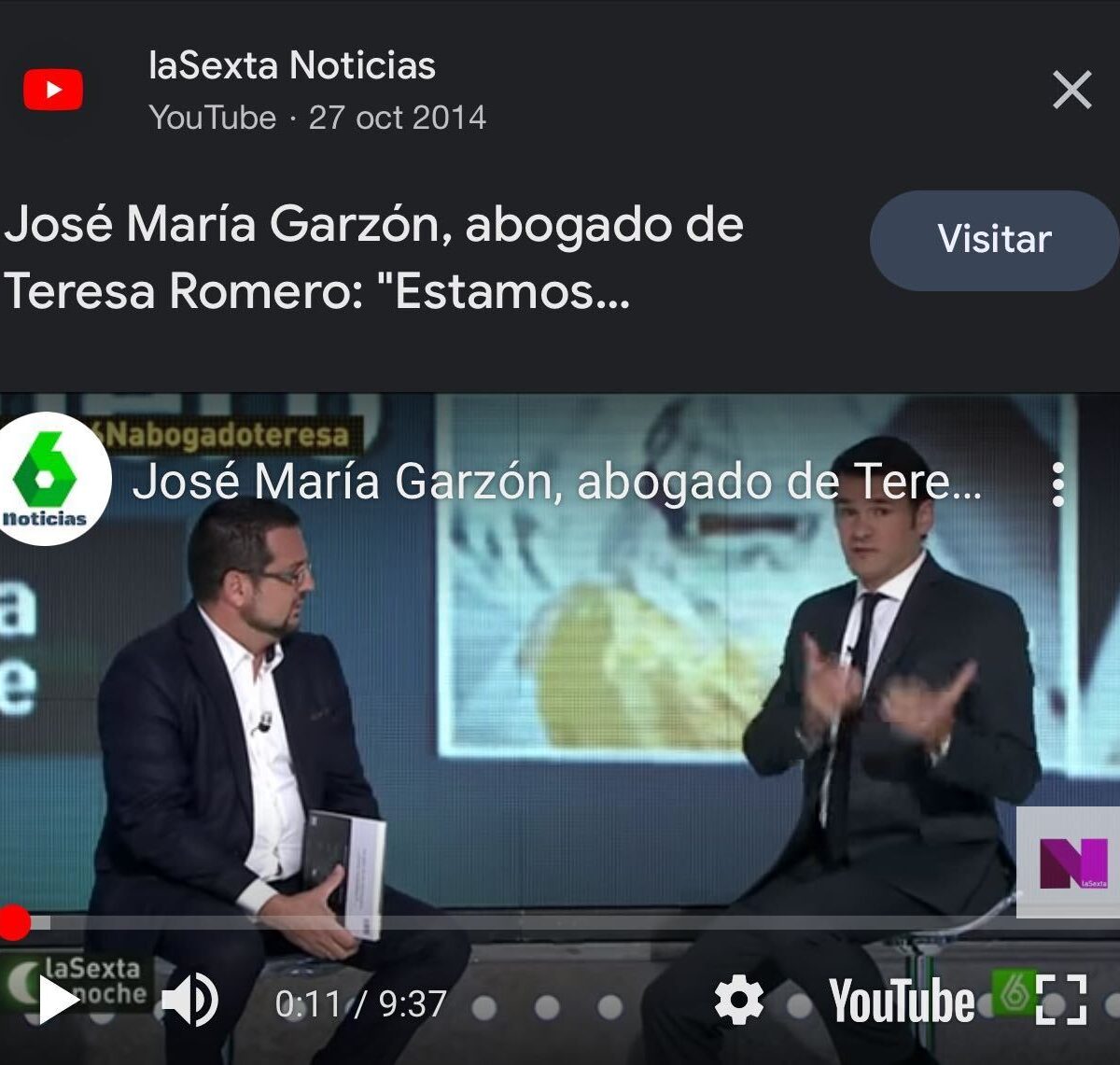 JOSE MARIA GARZON ABOGADO DE TERESA ROMERO